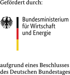 Gefördert durch das Bundesministerium für Wirtschaft und Energie aufgrund eines Beschlusses des Deutschen Bundestages